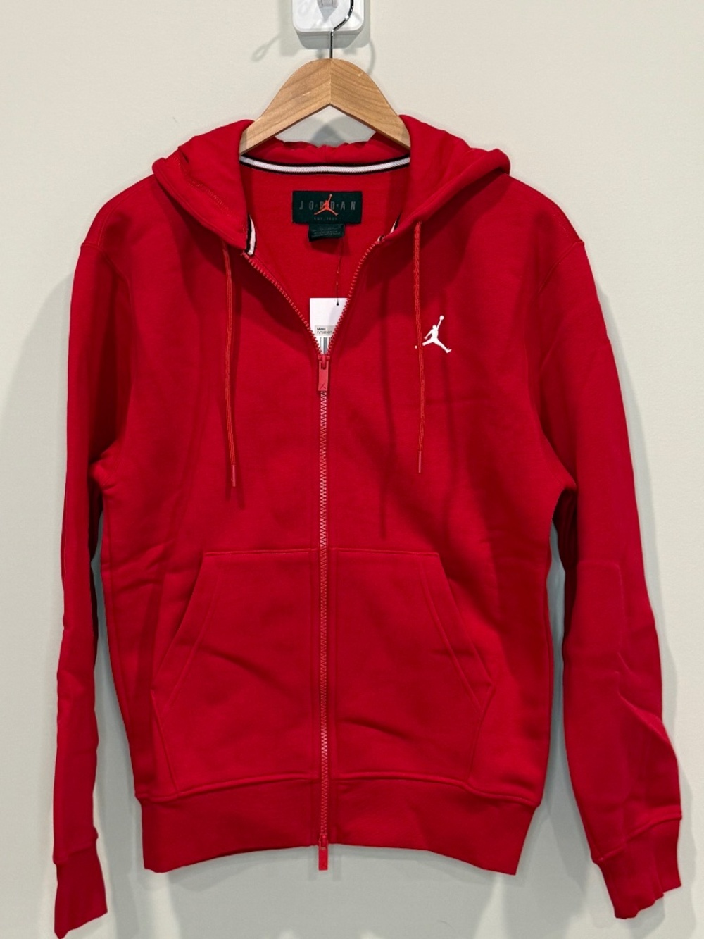 Nike Jordan Brooklyn Fleece Men’s XS Full Zip Hoodie Gym Red FV7289-687